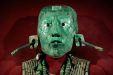 Imagen de mascara mortuoria de rey Pakal, realizada en Jade, en Mexico.
