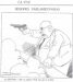 Dibujo de Indalecio Prieto apuntando con un arma