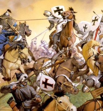 Escena de la batalla de Mohi