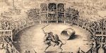 Le combat d'un chien contre un gentilhomme qui avoit tué son maître, faict à Montargis soubs le règne de Charles V en 1371